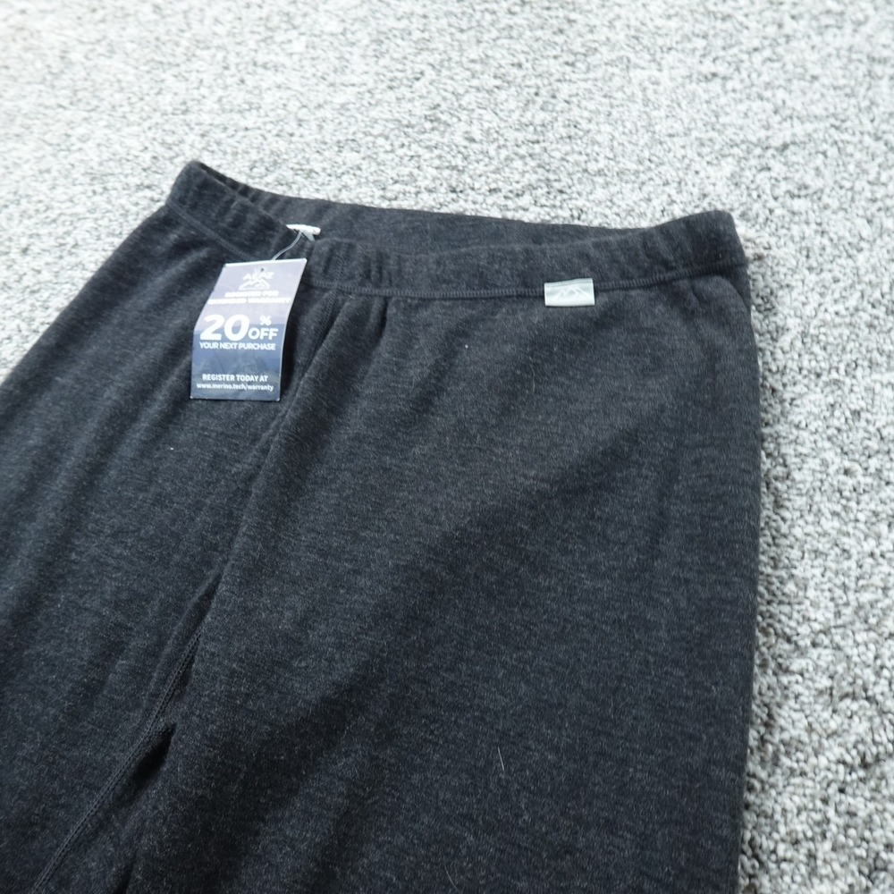 NEW Merino Tech Pants Womens M Black Gray Wool 250 Performance Baselayer Outdoor